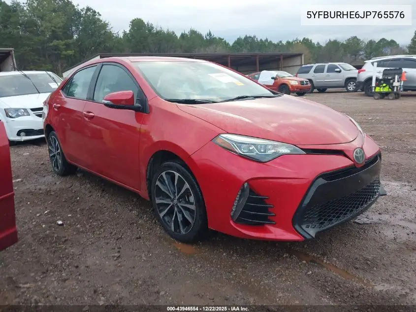5YFBURHE6JP765576 2018 Toyota Corolla Se