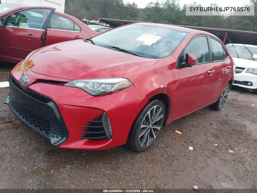 5YFBURHE6JP765576 2018 Toyota Corolla Se