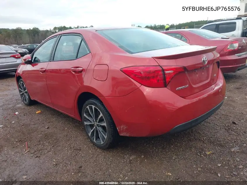 5YFBURHE6JP765576 2018 Toyota Corolla Se