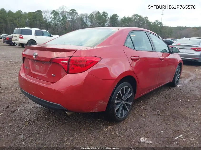 5YFBURHE6JP765576 2018 Toyota Corolla Se