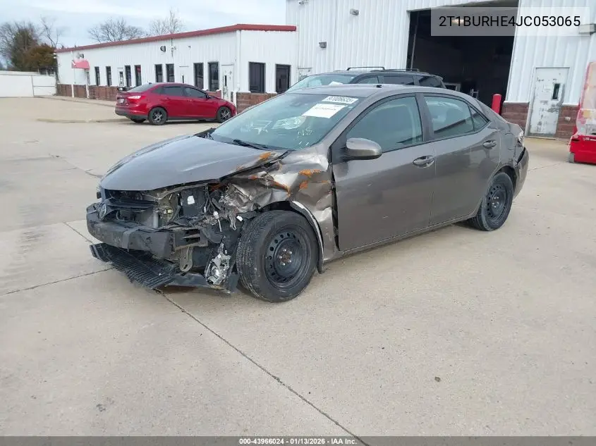 2T1BURHE4JC053065 2018 Toyota Corolla Le