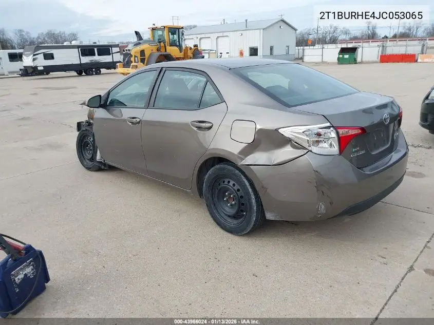 2T1BURHE4JC053065 2018 Toyota Corolla Le