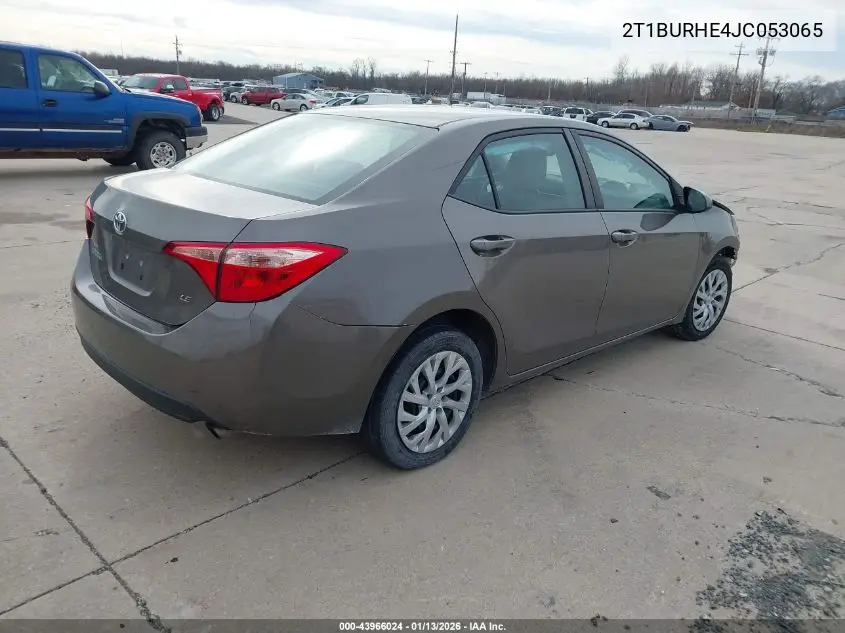 2T1BURHE4JC053065 2018 Toyota Corolla Le