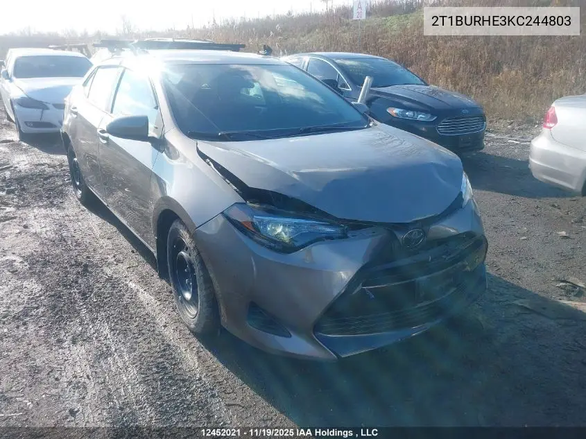 2T1BURHE3KC244803 2019 Toyota Corolla Le