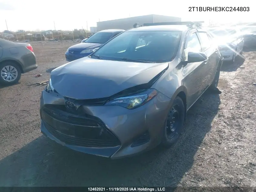 2T1BURHE3KC244803 2019 Toyota Corolla Le
