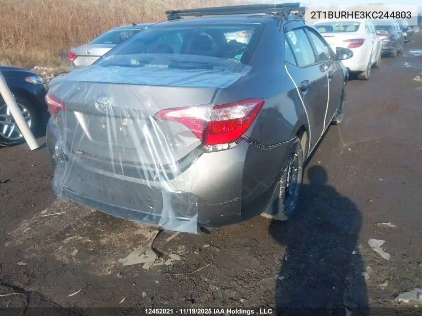 2T1BURHE3KC244803 2019 Toyota Corolla Le
