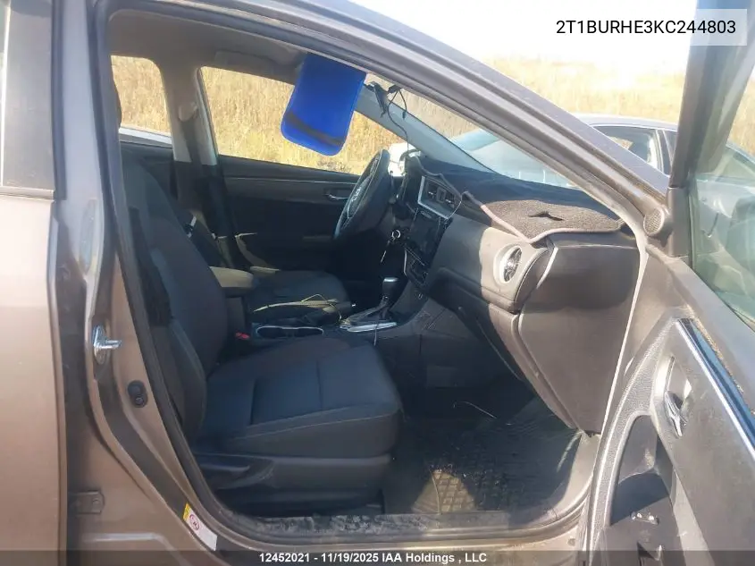 2T1BURHE3KC244803 2019 Toyota Corolla Le