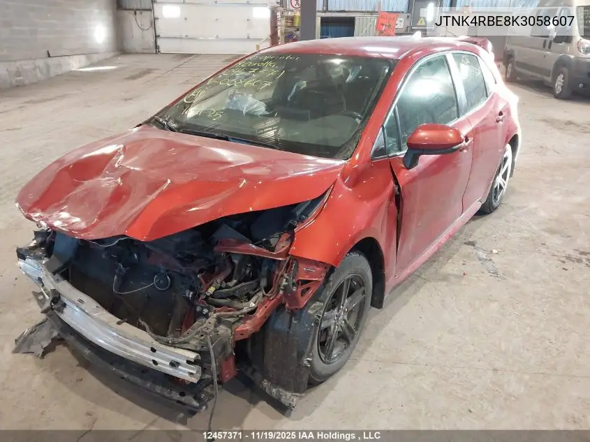 JTNK4RBE8K3058607 2019 Toyota Corolla Se/Xse