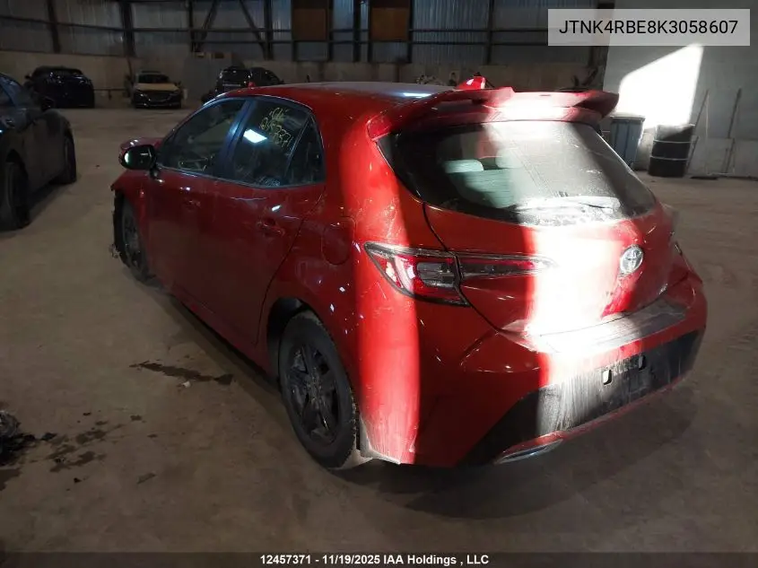 JTNK4RBE8K3058607 2019 Toyota Corolla Se/Xse