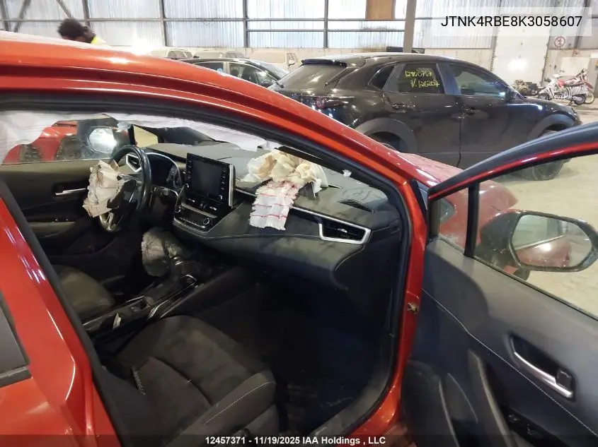 JTNK4RBE8K3058607 2019 Toyota Corolla Se/Xse