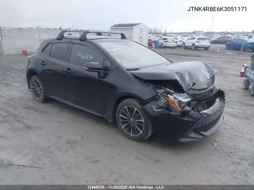 JTNK4RBE6K3051171 2019 Toyota Corolla Se/Xse