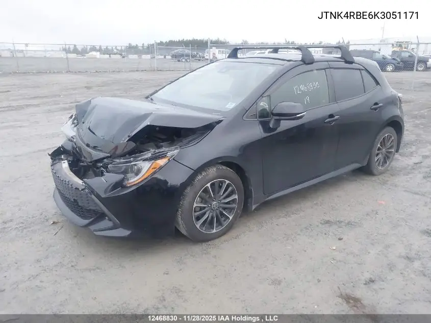 JTNK4RBE6K3051171 2019 Toyota Corolla Se/Xse