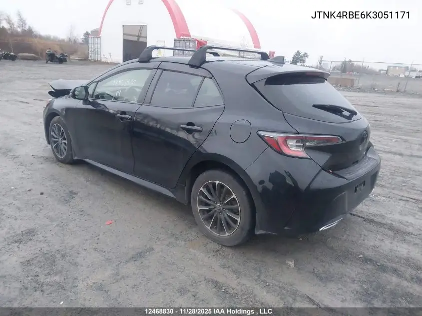 JTNK4RBE6K3051171 2019 Toyota Corolla Se/Xse