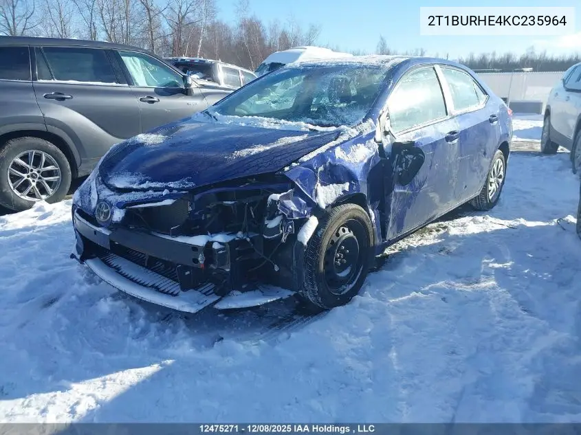 2T1BURHE4KC235964 2019 Toyota Corolla Se