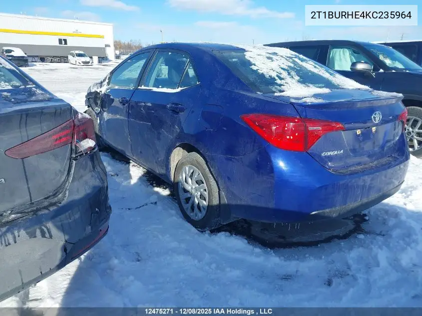 2T1BURHE4KC235964 2019 Toyota Corolla Se