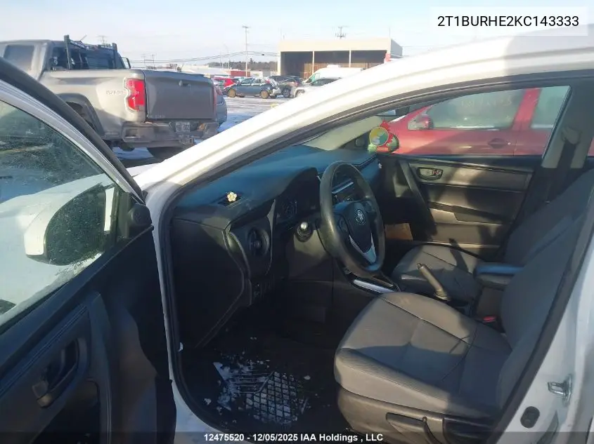 2T1BURHE2KC143333 2019 Toyota Corolla Ce