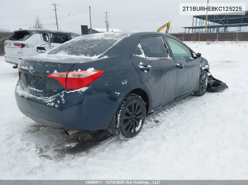 2T1BURHE8KC125225 2019 Toyota Corolla Le