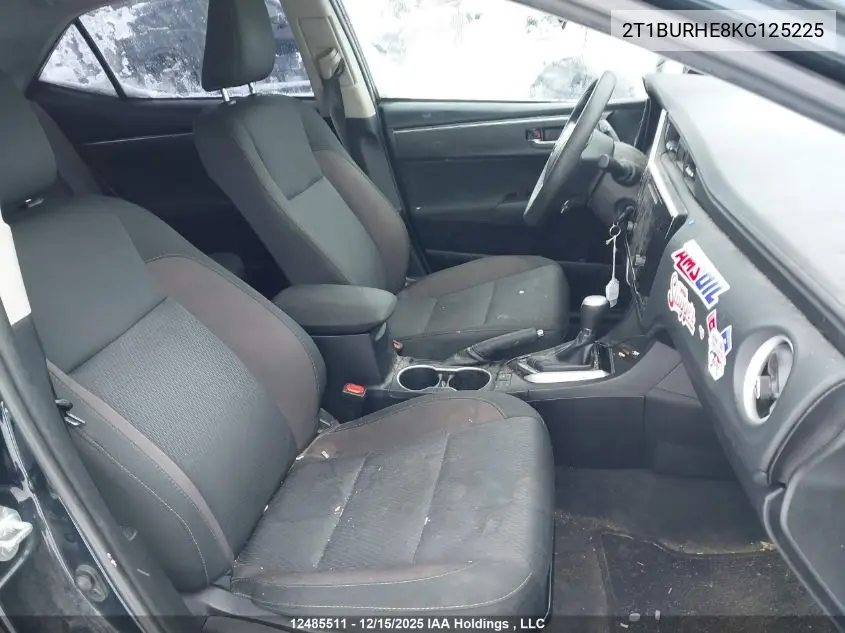 2T1BURHE8KC125225 2019 Toyota Corolla Le