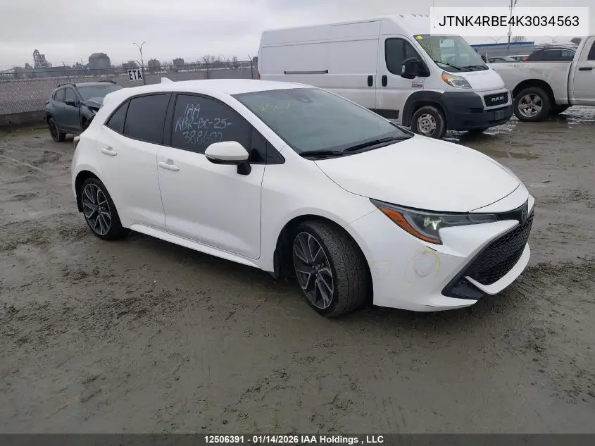 JTNK4RBE4K3034563 2019 Toyota Corolla