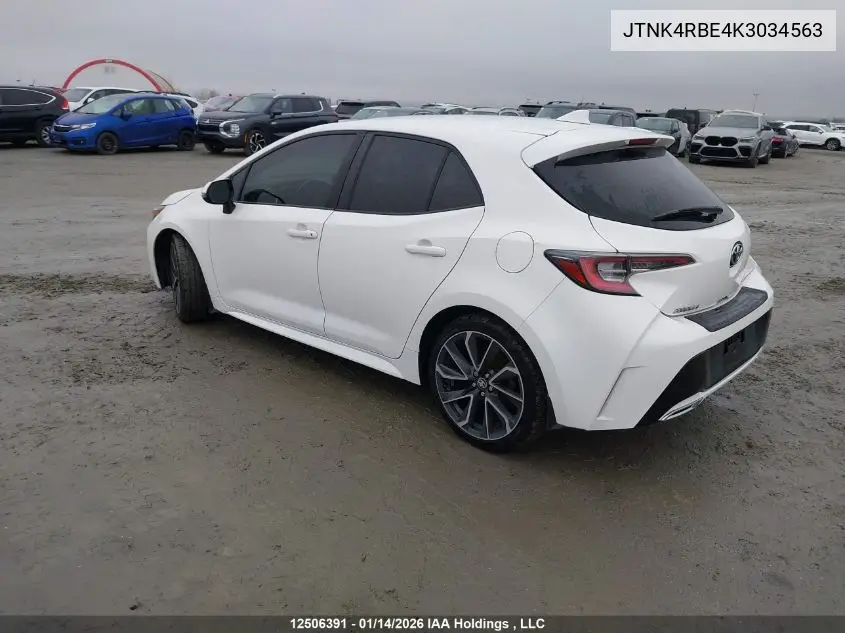 JTNK4RBE4K3034563 2019 Toyota Corolla