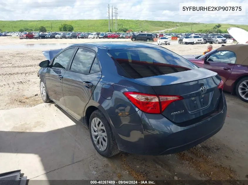 5YFBURHE2KP907875 2019 Toyota Corolla Le