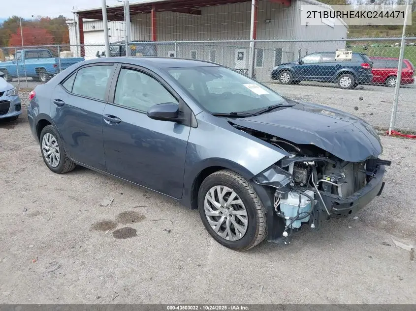 2T1BURHE4KC244471 2019 Toyota Corolla Le