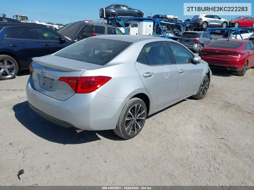 2T1BURHE3KC222283 2019 Toyota Corolla Se