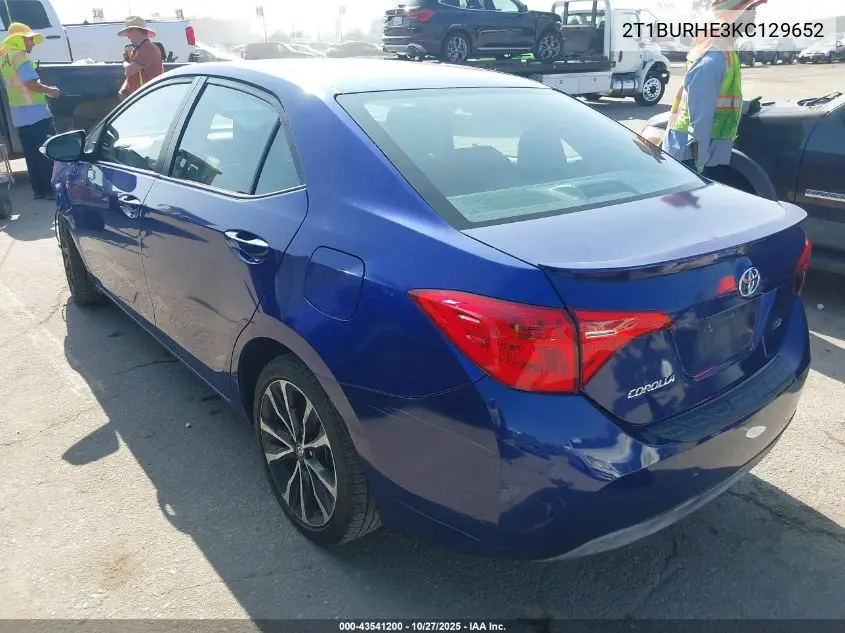 2T1BURHE3KC129652 2019 Toyota Corolla Se