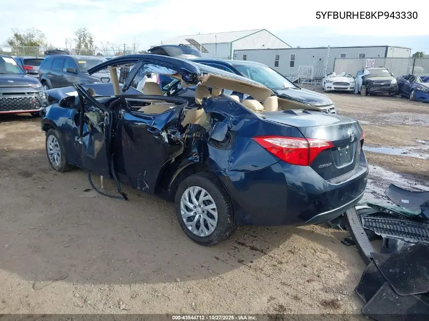 5YFBURHE8KP943330 2019 Toyota Corolla Le