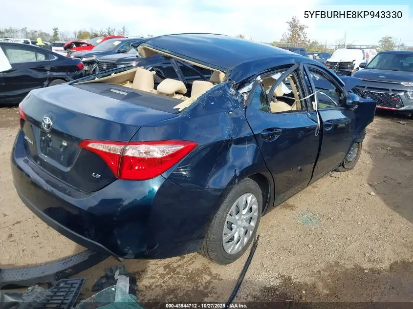 5YFBURHE8KP943330 2019 Toyota Corolla Le
