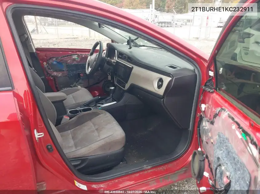 2T1BURHE1KC232911 2019 Toyota Corolla Le