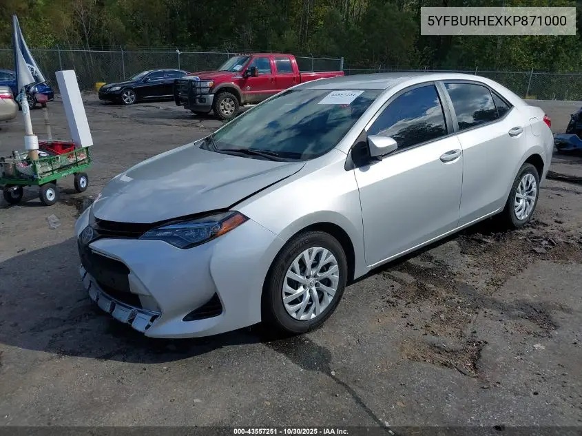 5YFBURHEXKP871000 2019 Toyota Corolla Le