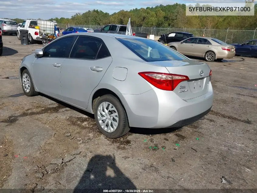 5YFBURHEXKP871000 2019 Toyota Corolla Le