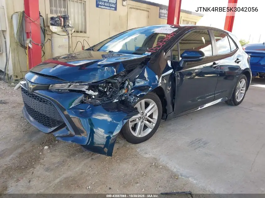 JTNK4RBE5K3042056 2019 Toyota Corolla Se
