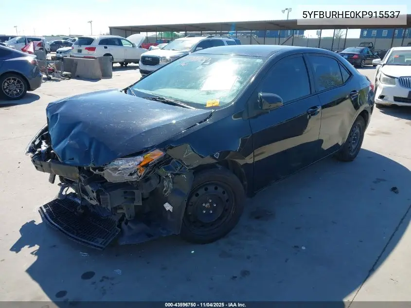 5YFBURHE0KP915537 2019 Toyota Corolla Le