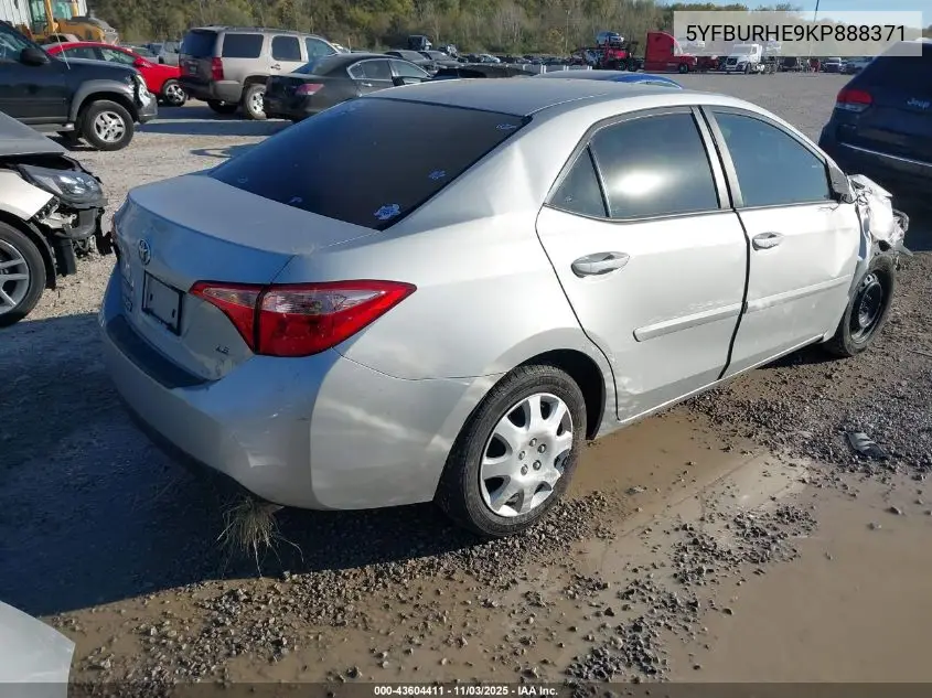 5YFBURHE9KP888371 2019 Toyota Corolla Le