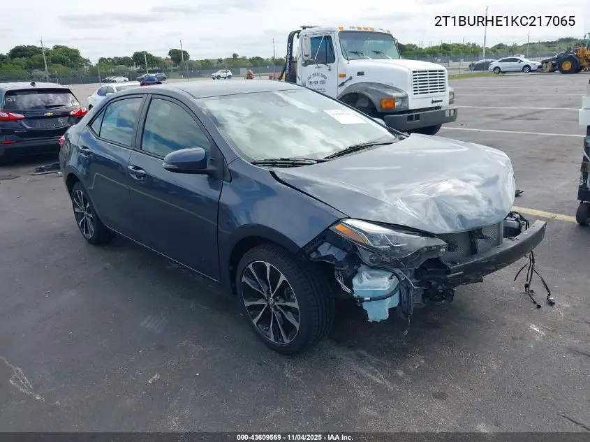 2T1BURHE1KC217065 2019 Toyota Corolla Se