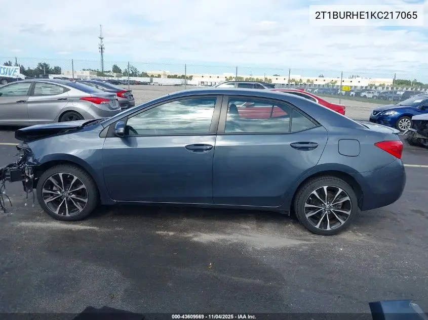 2T1BURHE1KC217065 2019 Toyota Corolla Se