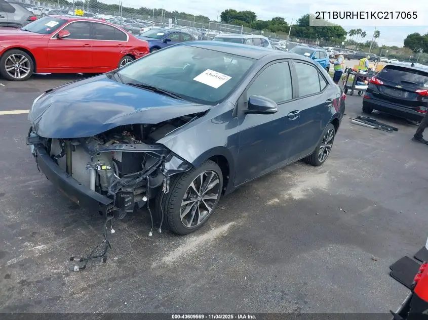 2T1BURHE1KC217065 2019 Toyota Corolla Se