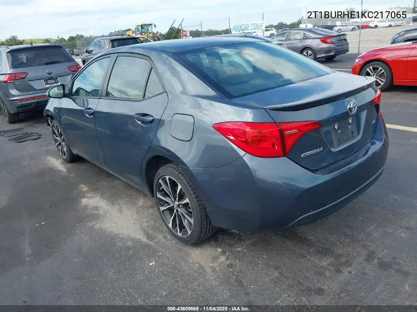 2T1BURHE1KC217065 2019 Toyota Corolla Se