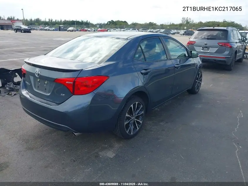 2T1BURHE1KC217065 2019 Toyota Corolla Se