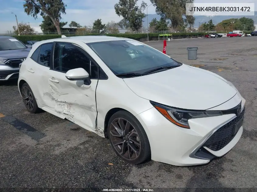 JTNK4RBE8K3031472 2019 Toyota Corolla Xse