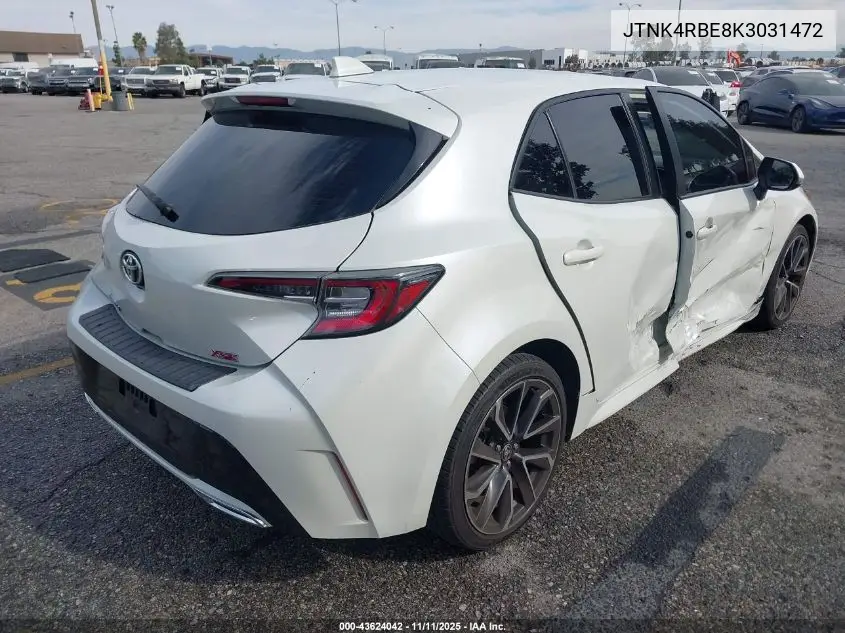 JTNK4RBE8K3031472 2019 Toyota Corolla Xse