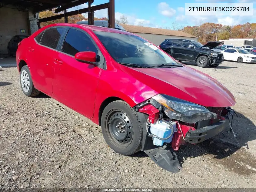 2T1BURHE5KC229784 2019 Toyota Corolla Le
