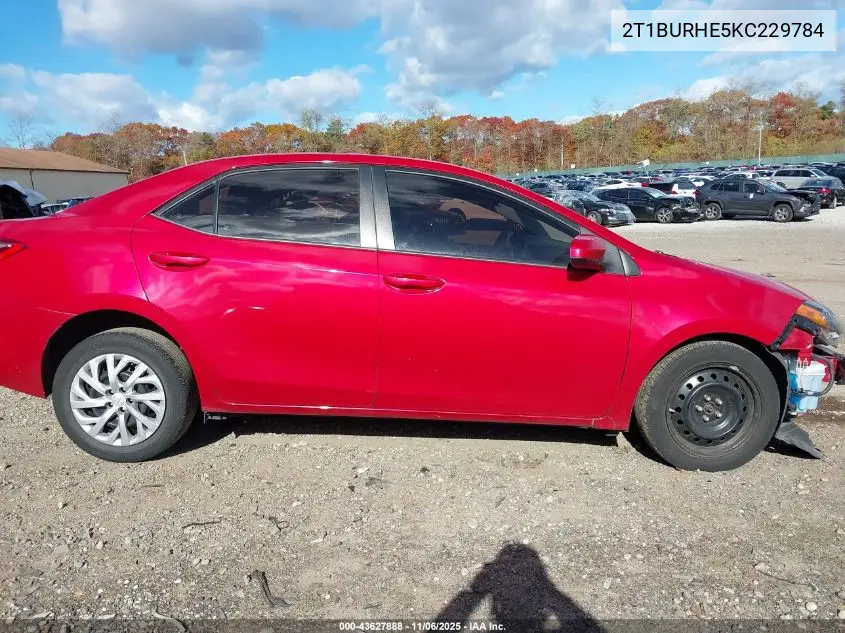 2T1BURHE5KC229784 2019 Toyota Corolla Le