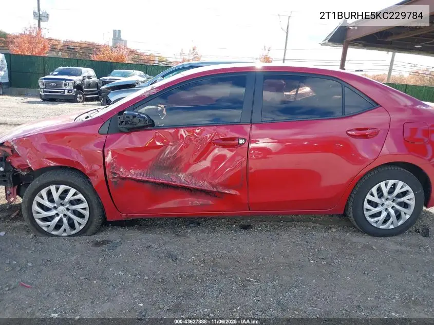2T1BURHE5KC229784 2019 Toyota Corolla Le