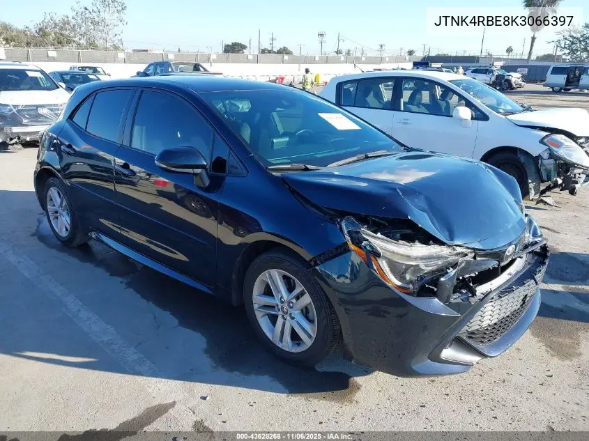 JTNK4RBE8K3066397 2019 Toyota Corolla Se