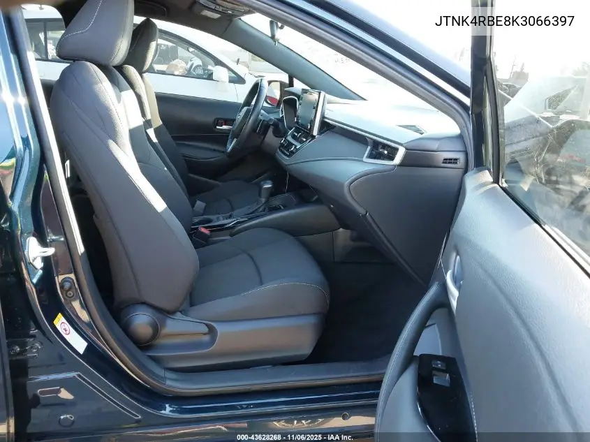 JTNK4RBE8K3066397 2019 Toyota Corolla Se