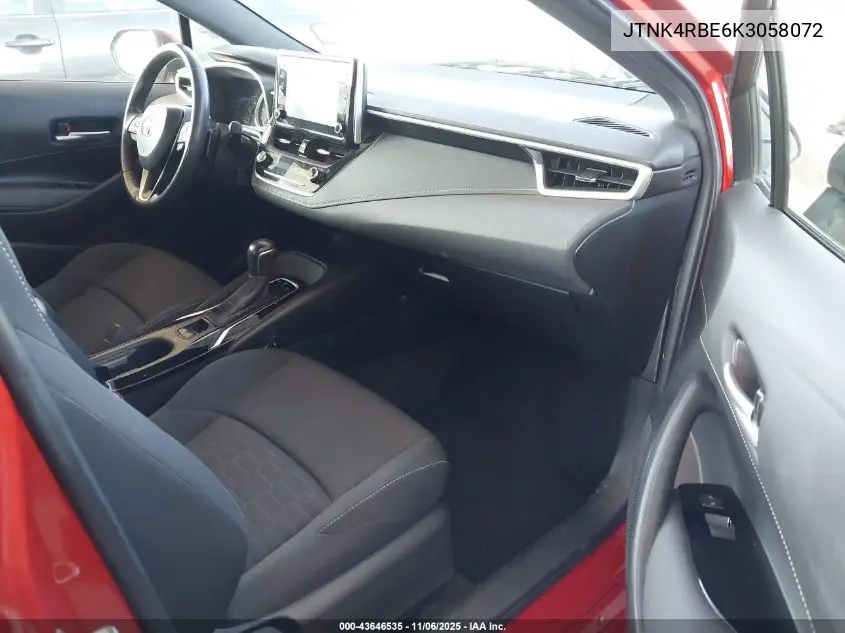 JTNK4RBE6K3058072 2019 Toyota Corolla Se