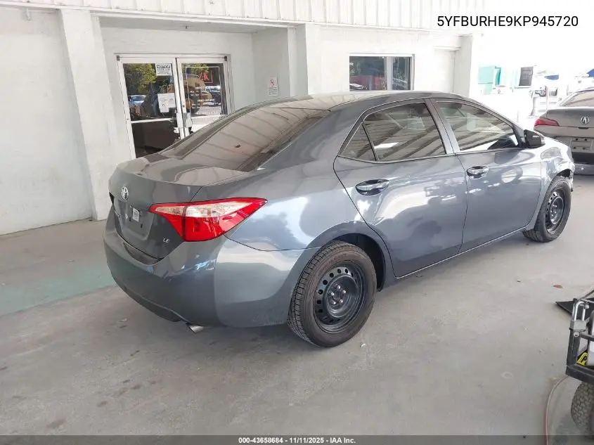 5YFBURHE9KP945720 2019 Toyota Corolla Le